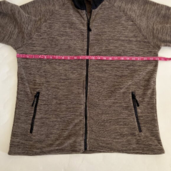 NEW MT Mountaineering Jacket Mens L Brown Fleece Full Zip Pockets Outdoor Hiking - Picture 6 of 12